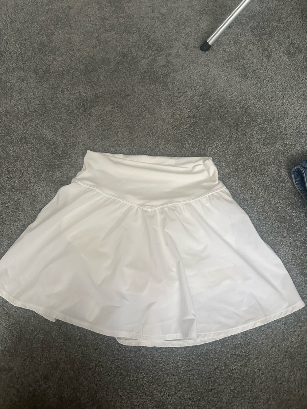Women's White Activewear Flared Skirt - Casual A-Line Skirt